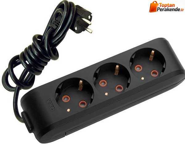 Viko Multi-Let Üçlü Grup Priz Topraklı 2 Metre Siyah (Çocuk Korumalı) 90133302